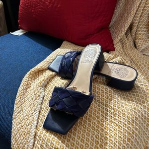 Vince Camuto Navy Blue Slides